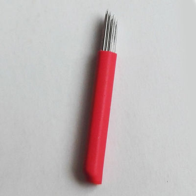 چین Round 17RL Fog 3D Emberiory Manual Pen Permanent Makeup Needles Blade for Lip تامین کننده