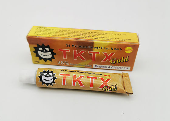 چین کرم بی حسی تاتو آرایشی نیمه دائمی طلای TKTX 38٪ تامین کننده