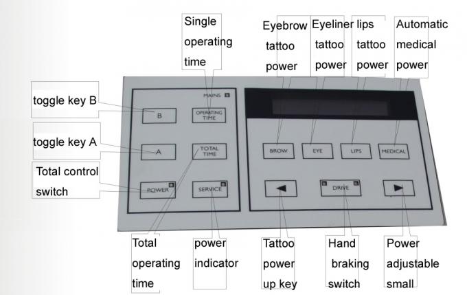 دستگاه های تاتو آرایش دائمی با منبع تغذیه LCD دستگاه تاتو نیمه زیبایی 2