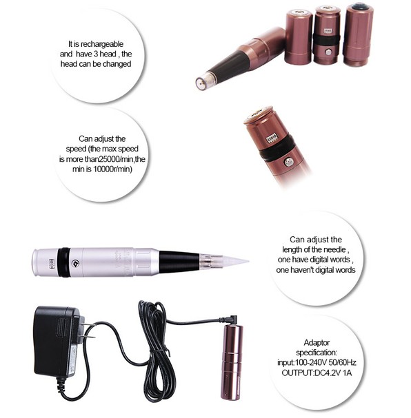 طرح قابل شارژ قلم آرایشی دائمی ، دستگاه خال کوبی سحر و جادو دستگاه خال کوبی 1