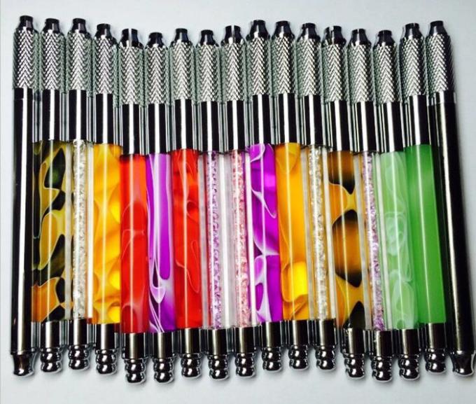 دستگاه تاتو قلم Microblading صورتی / بنفش / سفید 110MM قلم تاتو دائمی 3