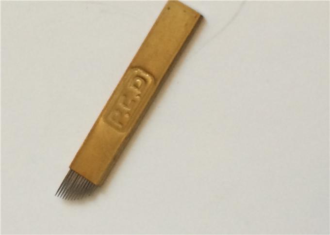Golden PCD Tattoo Microblading Needles 0.5 mm ضخیم لوازم آرایش دائمی 0