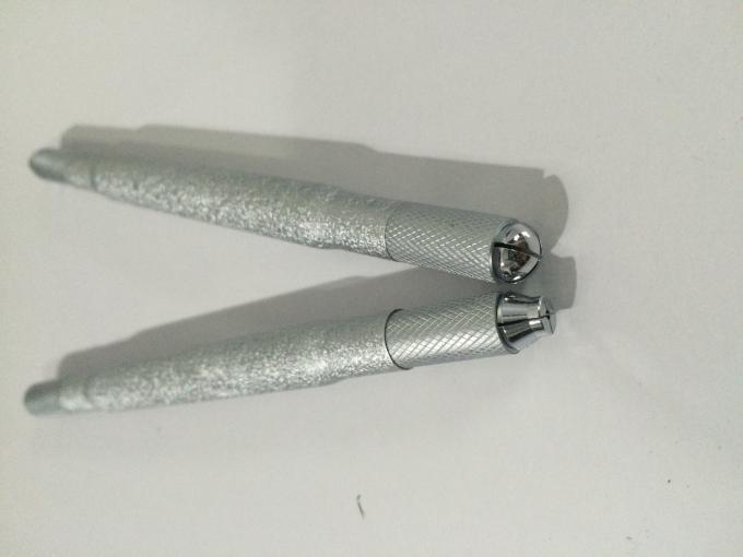 قلم تاتو دستی دوقلو آلومینیومی 5 بعدی Microblading ، قلم تاتو ابرو 0