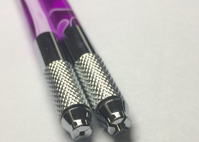 قلم ابرو خال کوبی دست ساز Colorful Crystal 110MM ، خودکار دستی تاتو حرفه ای 0
