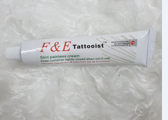چین کرم بی حسی تاتو 5٪ لیدوکائین 30G F &amp; E Tattoo Makeup 9.7 X 2.5 سانتی متر تامین کننده