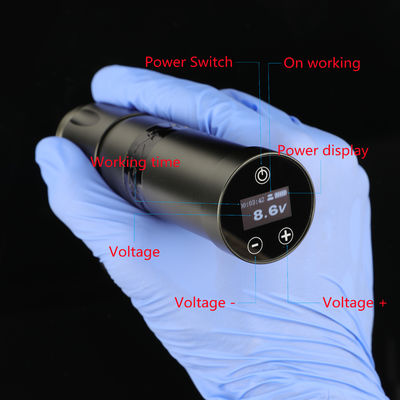 فولاد ضد زنگ 1800mAh NARW دستگاه خالکوبی بی سیم 1-OLED صفحه نمایش صفحه لمسی باتری تلوار خالکوبی روتاری قلم خالکوبی با قدرت RCA تامین کننده