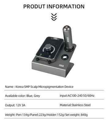 دستگاه میکروپیگمنتاسیون پوست سر با آرایش دائمی و دستگاه خالکوبی موتور سوئیس در رنگ آبی سیاه تامین کننده