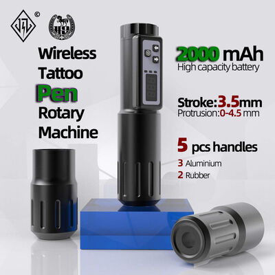 Electric LCD Display 2000mAh Battery Tattoo Gun RCA Wireless Rotary Tattoo Machine Pen Kit  for Tattoo Artist تامین کننده