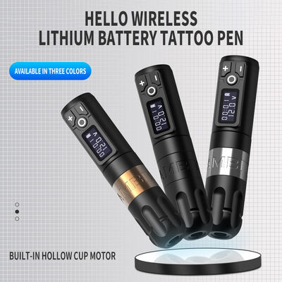Ambition Soldier Digital Display Electric Tattoo Gun Wireless Machine Rotary Tattoo Pen Machine for Tattoo Artist تامین کننده