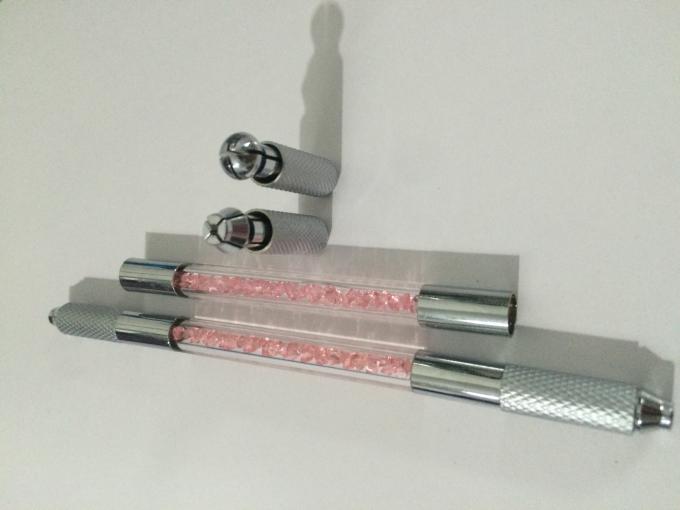 Crystal Material دوبل سر ابرو قلم تاتو میکروبلیدینگ برای آرایش دائمی 2