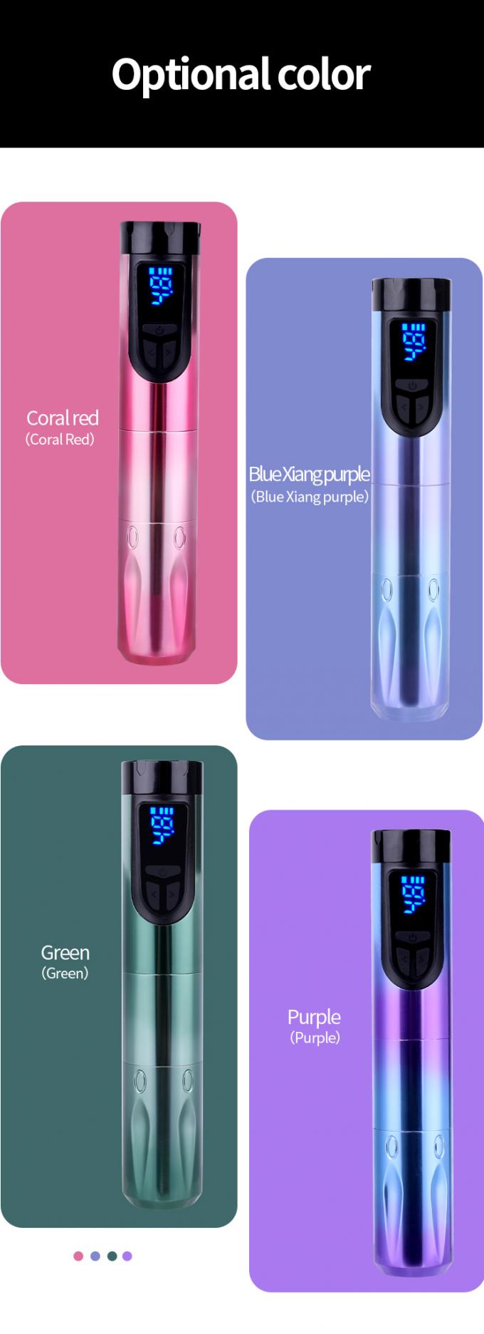 دستگاه خالکوبی بی سیم با صفحه نمایش LCD و باتری قابل تعویض 5
