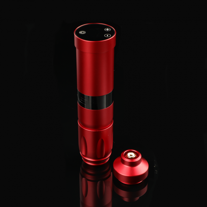 فولاد ضد زنگ 1800mAh NARW دستگاه خالکوبی بی سیم 1-OLED صفحه نمایش صفحه لمسی باتری تلوار خالکوبی روتاری قلم خالکوبی با قدرت RCA 6