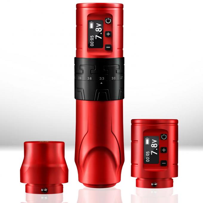 اسلحه خالکوبی بی سیم 1500 میلی آمپر INKONE SABER قلم ماشین خالکوبی بی هسته موتور قدرتمند ضربه بلند 4.2mm آلومینیوم هواپیما 6