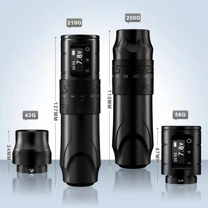 اسلحه خالکوبی بی سیم 1500 میلی آمپر INKONE SABER قلم ماشین خالکوبی بی هسته موتور قدرتمند ضربه بلند 4.2mm آلومینیوم هواپیما 10