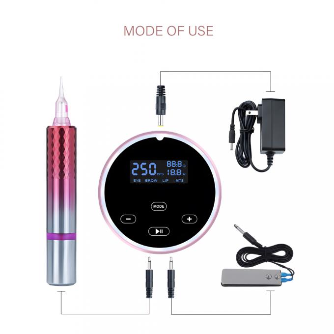دستگاه میکروبلاژینگ حرفه ای دیجیتال Kit with Permanent Rotary Tattoo Machine 7
