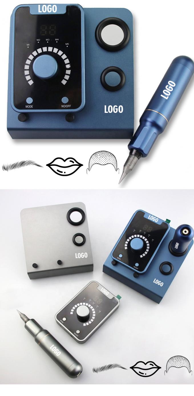 دستگاه میکروپیگمنتاسیون پوست سر با آرایش دائمی و دستگاه خالکوبی موتور سوئیس در رنگ آبی سیاه 8