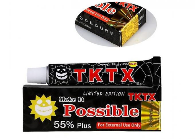 کرم بی‌حسی موضعی تتو 55% Black Tktx، کرم پاک‌کننده تتو با لیزر 10 گرم 0