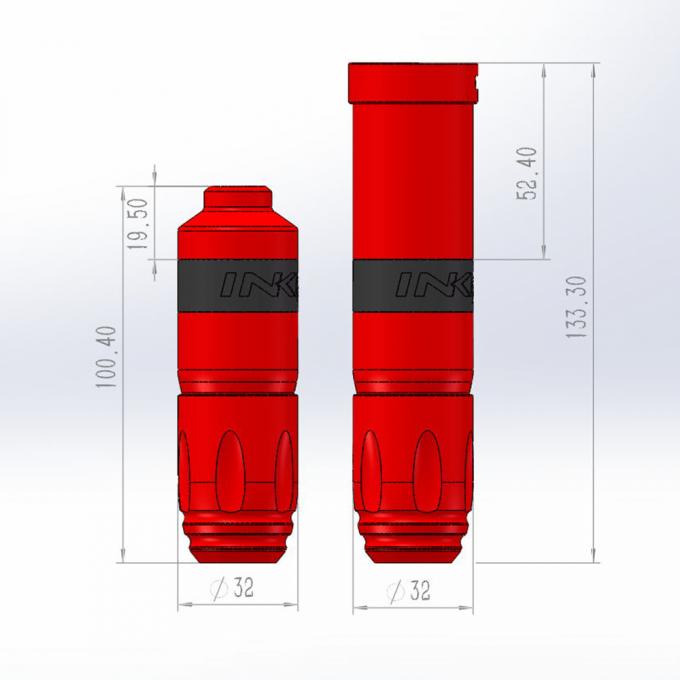 صفحه نمایش لمسی LCD دیجیتال برند INKONE NARW 1800mAh باتری قلم خالکوبی ماشین میکروپیگمنتاسیون ماشین خالکوبی بی سیم 6