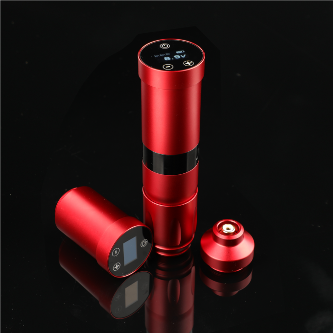 صفحه نمایش لمسی LCD دیجیتال برند INKONE NARW 1800mAh باتری قلم خالکوبی ماشین میکروپیگمنتاسیون ماشین خالکوبی بی سیم 12