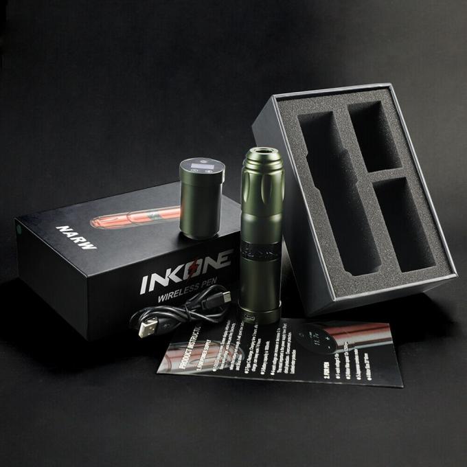 صفحه نمایش لمسی LCD دیجیتال برند INKONE NARW 1800mAh باتری قلم خالکوبی ماشین میکروپیگمنتاسیون ماشین خالکوبی بی سیم 18
